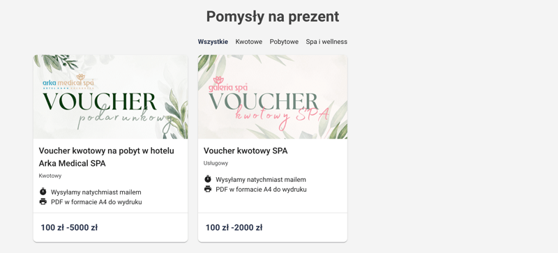 moduł voucherów