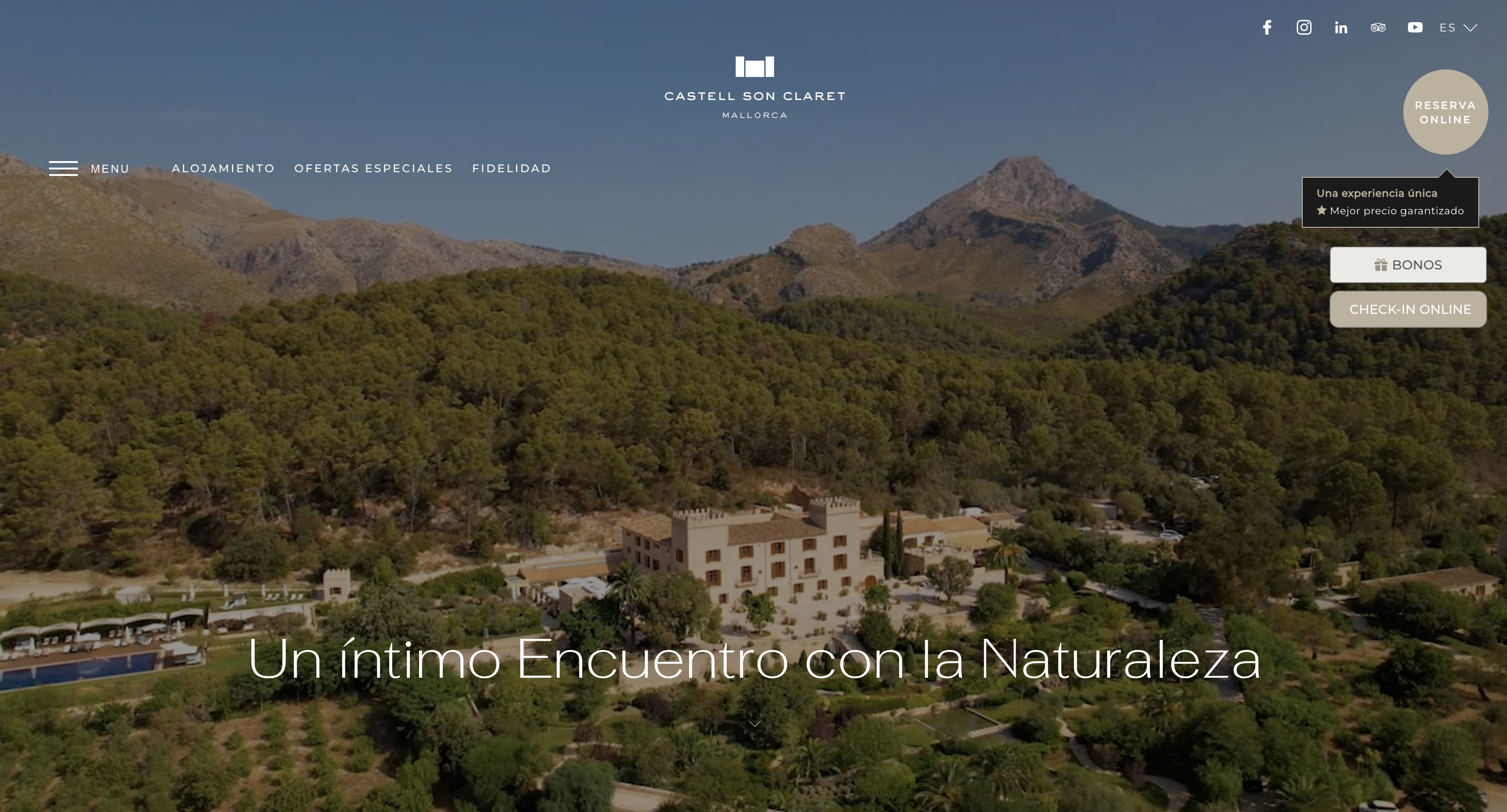 Castell Son Claret website